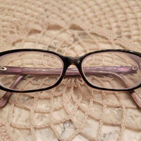 JUDITH LEIBER EYEGLASSES FRAMES JL1040 PURPLE AND BROWN TORTOISE JEWELED WOMEN'S - Picture 8 of 15